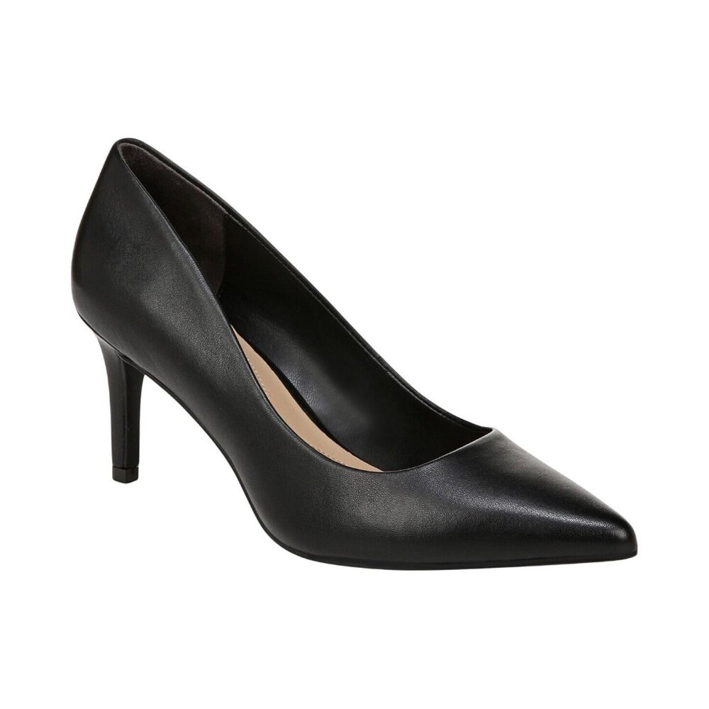 NWT On 34th Jeules Pointed-Toe Slip On Heels 10018690100 Black Leather 10M